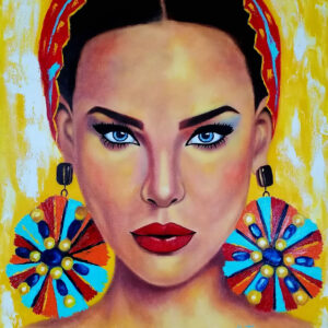 Impressive woman, Oil on canvas 80x70cm