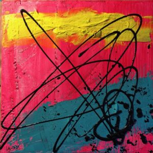 Laura Notari - Colors&Music-Mixed Media on Canvas-30x30-2021